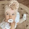 PROBABY Newborn Dot Printed Warm Donut Beanie