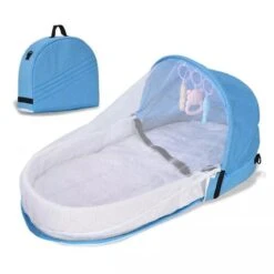 ProBaby Portable Baby Bed For Newborn With Mosquito Net -Baby Products Store probaby portable baby bed for newborn with mosquito net blue proactive baby 37220134584562