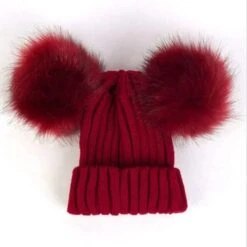 Pudcoco™ Baby Winter Warm Woolen Knit Cap -Baby Products Store pudcoco baby winter warm woolen knit cap wine red proactive baby 36660669907186