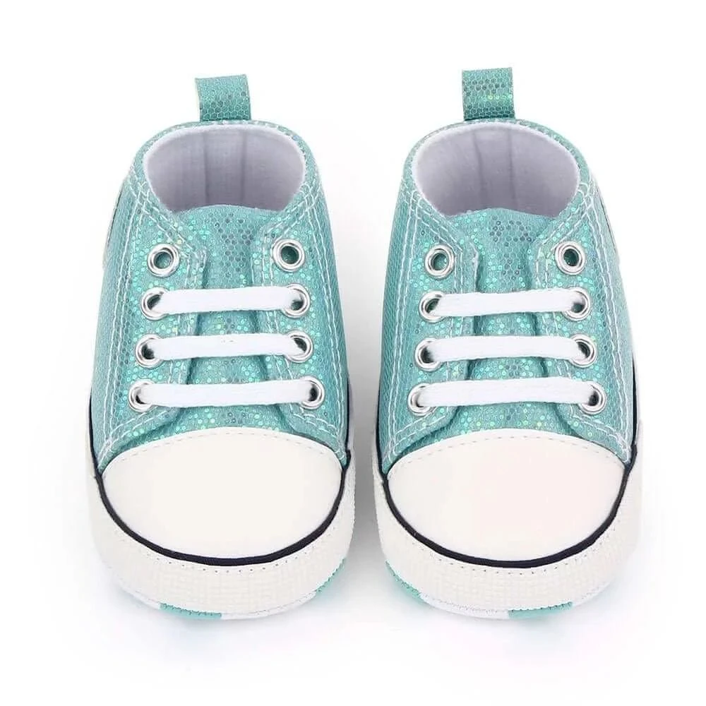 Sequined Canvas Baby Sneakers For Boys/Girls 3 Sequined Canvas Baby Sneakers For Boys/Girls - Image 3