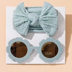 SWEET FIRST LOVE Flower Sunglasses And Elastic Headband Bow For Baby Girls -Baby Products Store set of cute flower sunglasses and elastic headband bow for baby girls 2 baby headband proactive baby 40092181627122