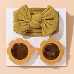 SWEET FIRST LOVE Flower Sunglasses And Elastic Headband Bow For Baby Girls -Baby Products Store set of cute flower sunglasses and elastic headband bow for baby girls 3 baby headband proactive baby 40092181430514