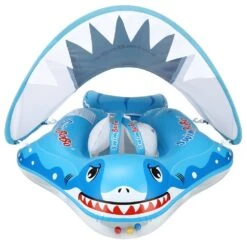 SwimBoBo Inflatable Baby Float With Canopy Shark Variant Age 3 Months - 6 Years -Baby Products Store swimbobo inflatable baby float with canopy shark variant age 3 months 6 years proactive baby 37137723982066