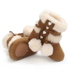 Winter Warm Snow Baby Boots With Fluff Balls 24 Winter Warm Snow Baby Boots With Fluff Balls -Baby Products Store winter warm snow baby boots with fluff balls proactive baby 38027931943154