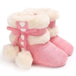 Winter Warm Snow Baby Boots With Fluff Balls 19 Winter Warm Snow Baby Boots With Fluff Balls -Baby Products Store winter warm snow baby boots with fluff balls rose red 0 6 months proactive baby 38027930206450